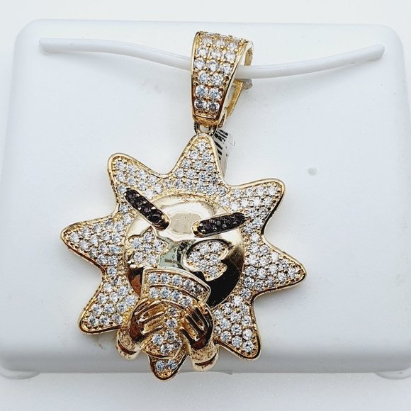 "14K Gold Plated Cubic Zircon Pendant, INUS1BR227 - Picture 5 of 9